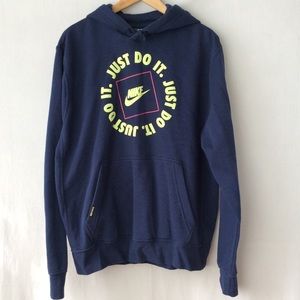 Nike Women's Navy 'Just Do It' Logo Hoodie